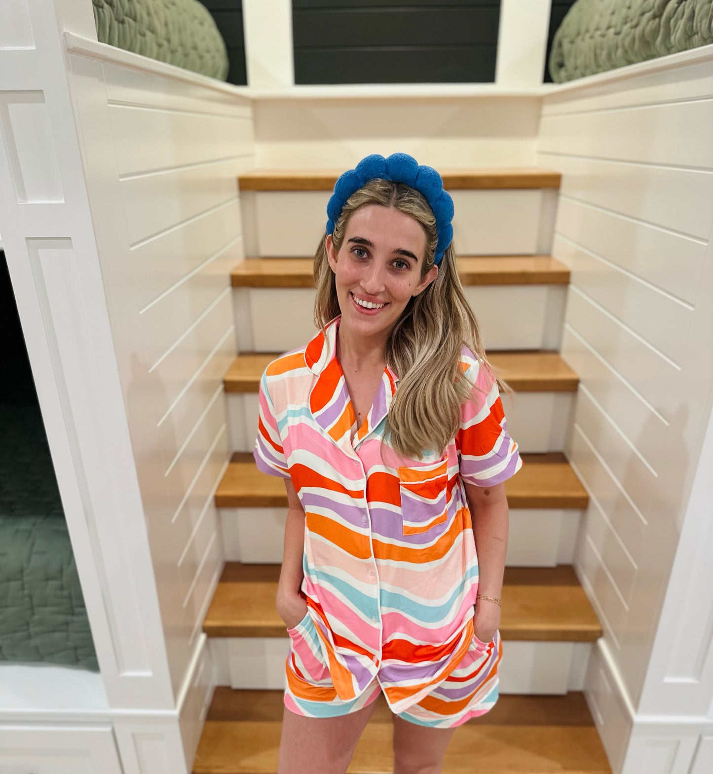 The Jenny Multicolor Wave PJ Set