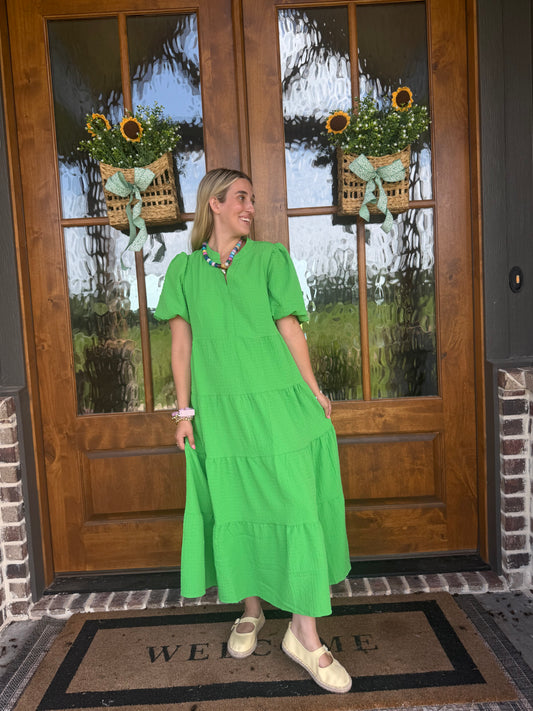 The Bailey Green Maxi Dress