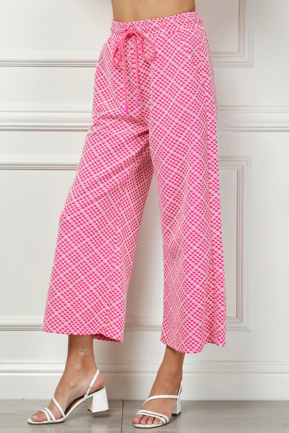 The Franny Pink Plus Size Short Sleeve Textured Set