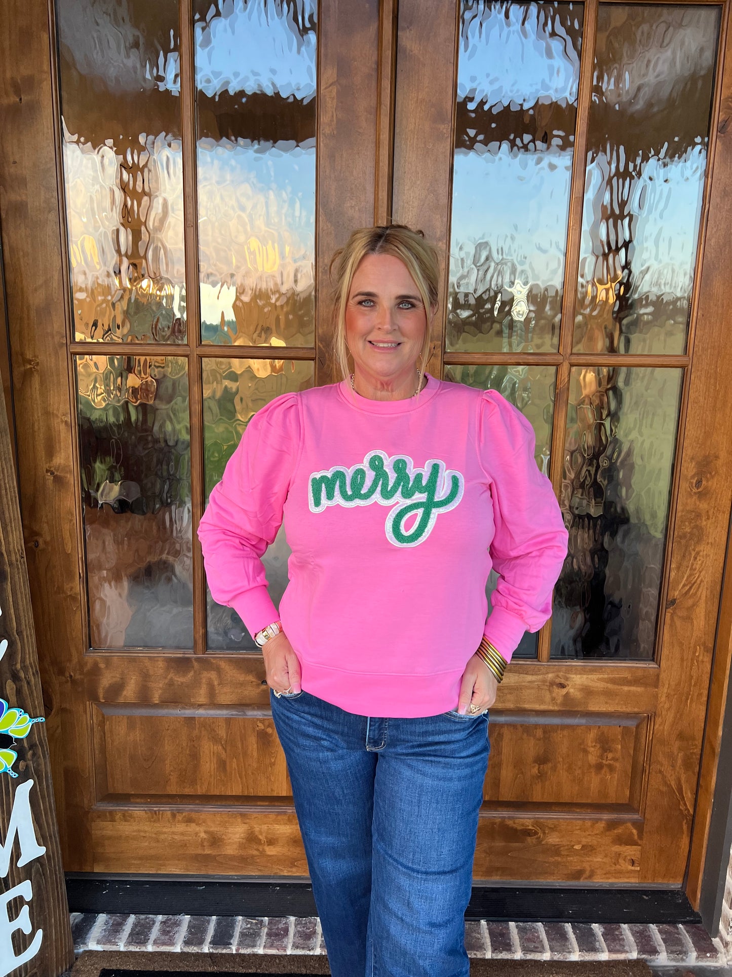 The Kelly Pink Merry Sweatshirt