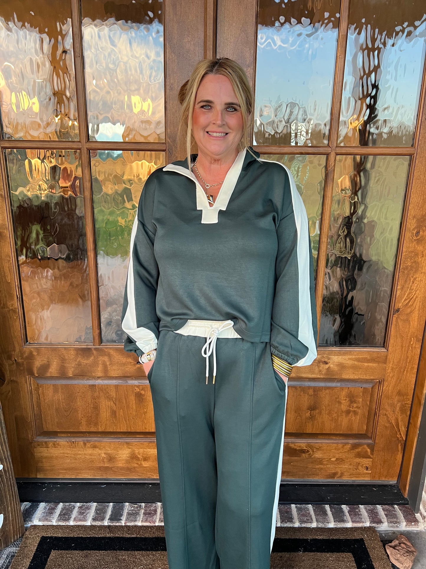 The Libby Dark Green Long Sleeve Set