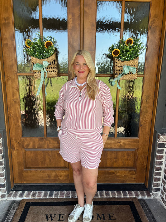 The Carleigh Rust Entro Striped Set