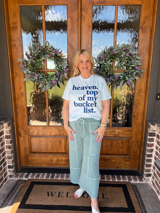 The Ashlin French Terry Washed Wide Leg Pants