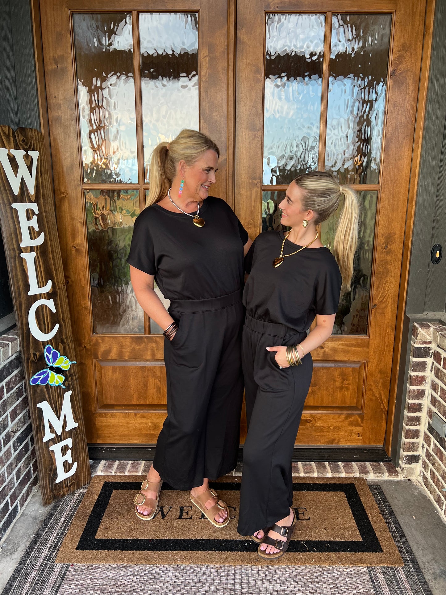 The Madeline Black Short Sleeve Jumpsuit
