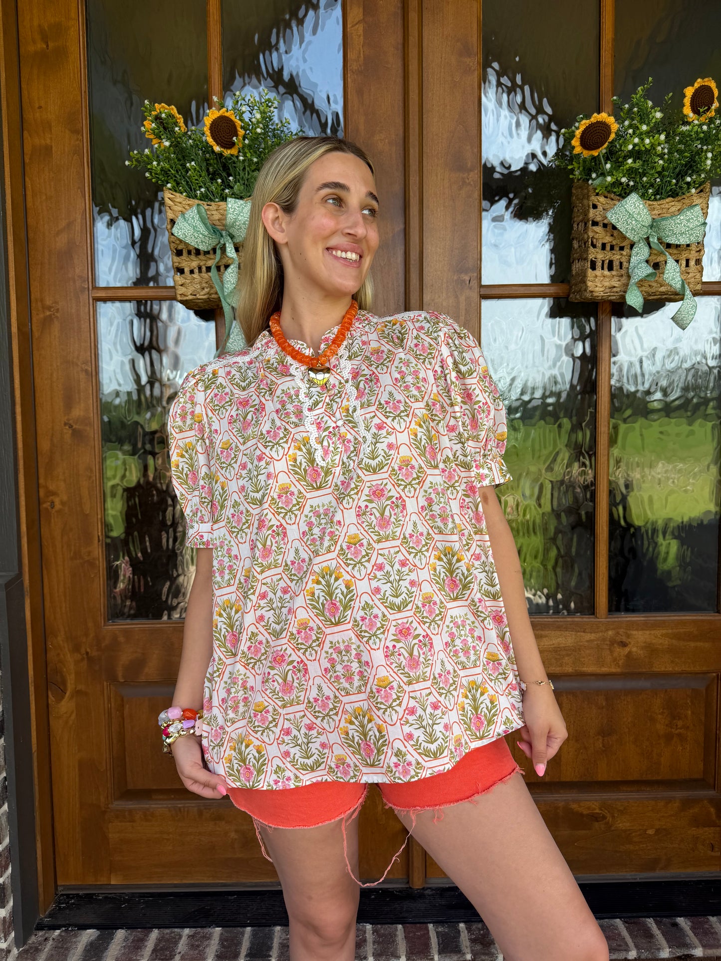 The Stacey White Floral Top