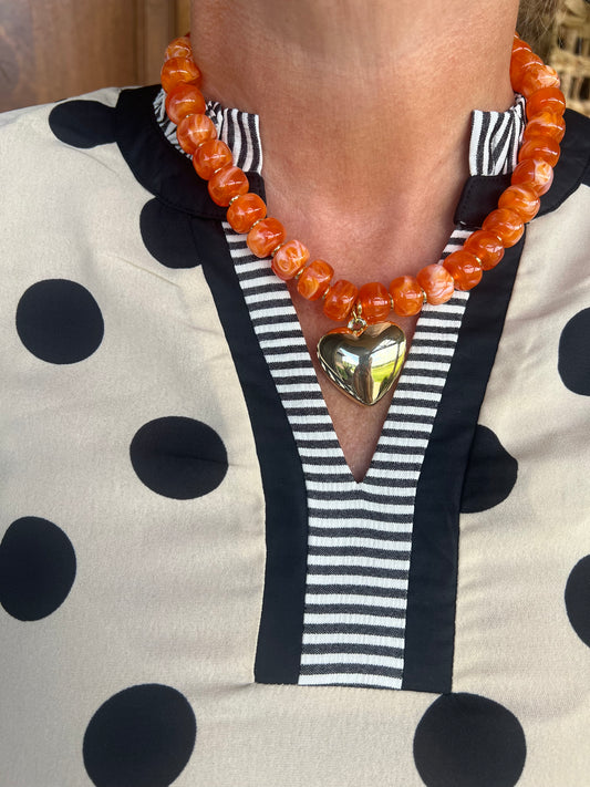 The Penny Orange Beloved Necklace