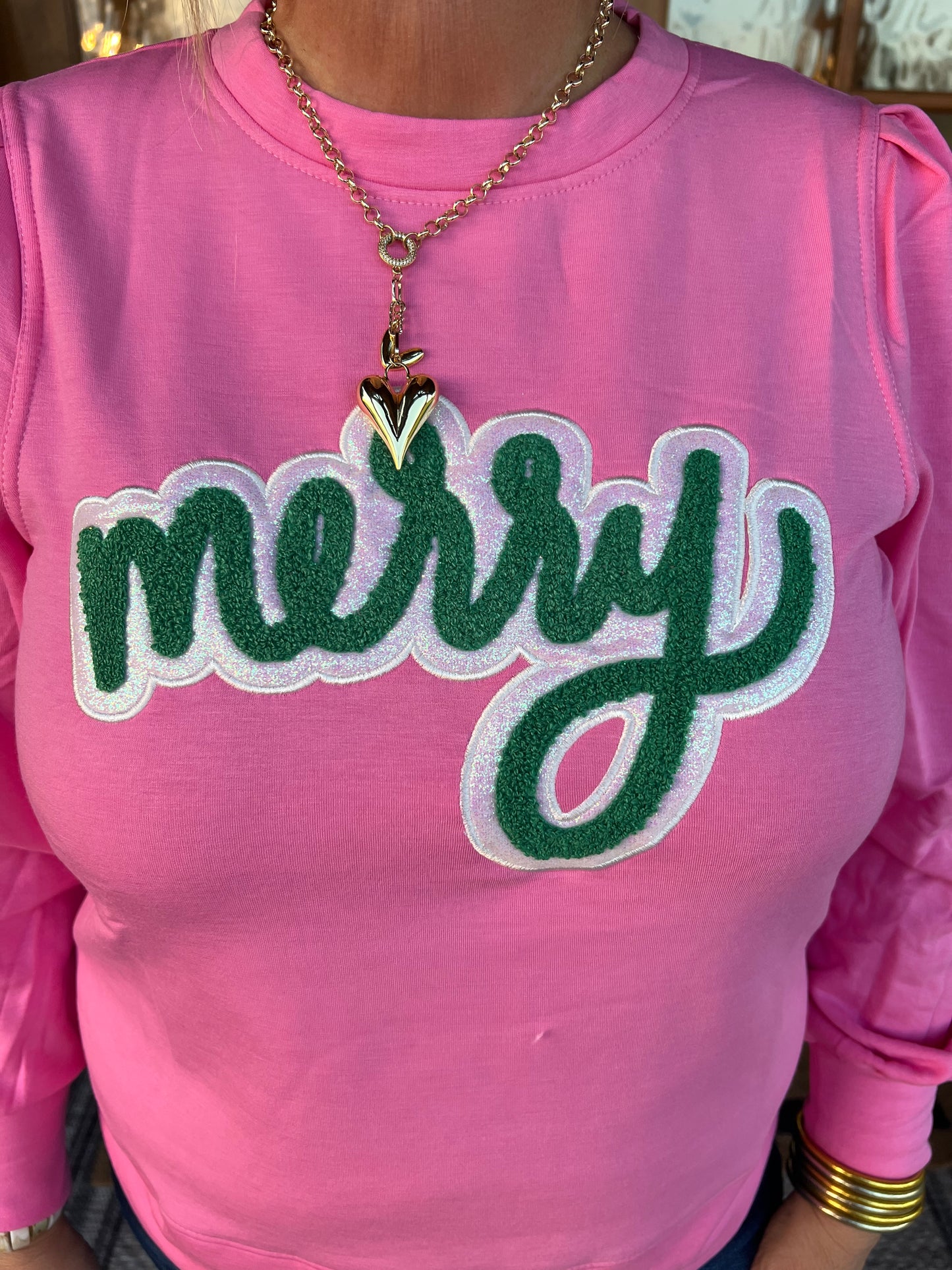 The Kelly Pink Merry Sweatshirt