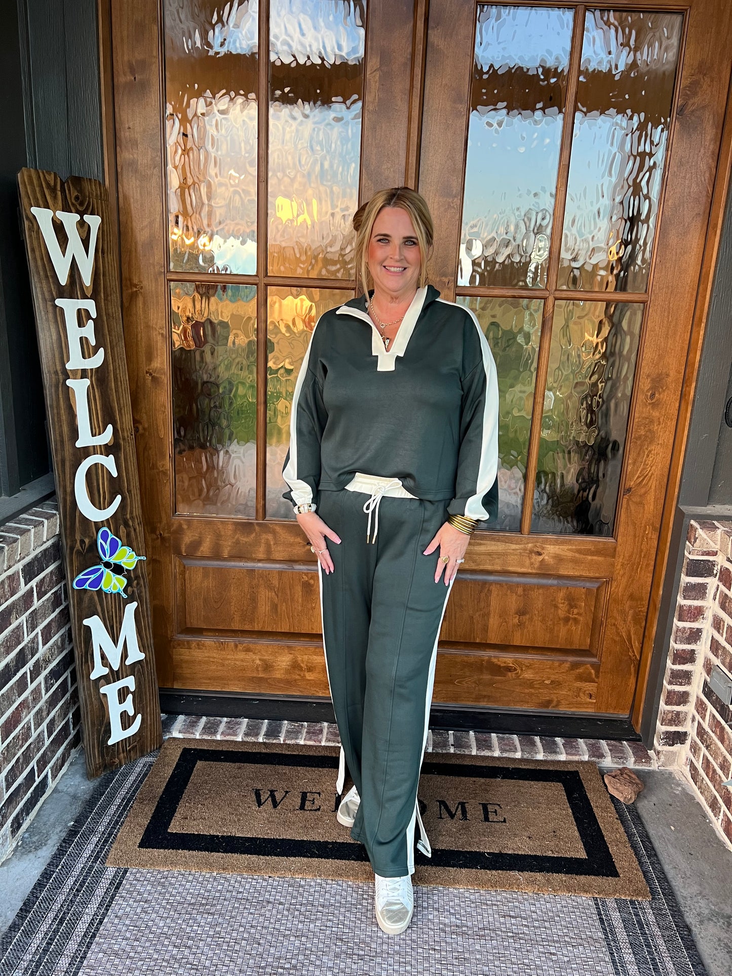 The Libby Dark Green Long Sleeve Set