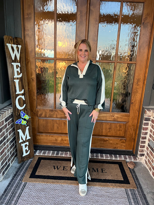 The Libby Dark Green Long Sleeve Set