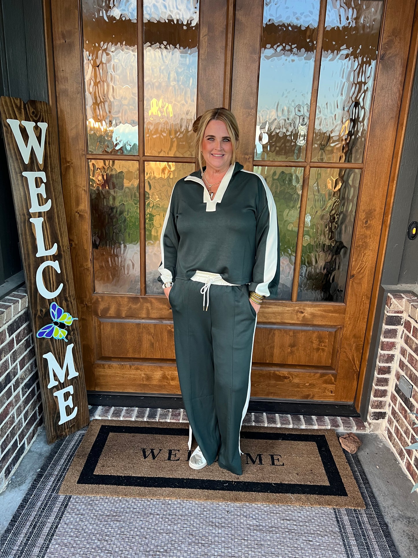 The Libby Dark Green Long Sleeve Set