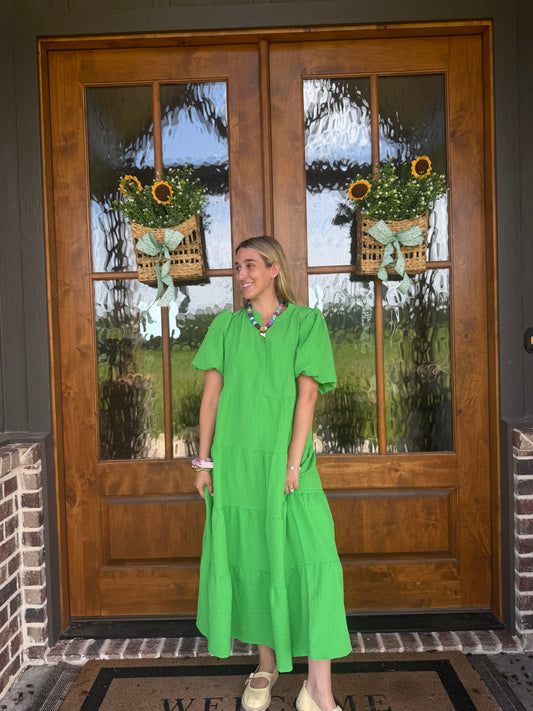 The Bailey Green Maxi Dress