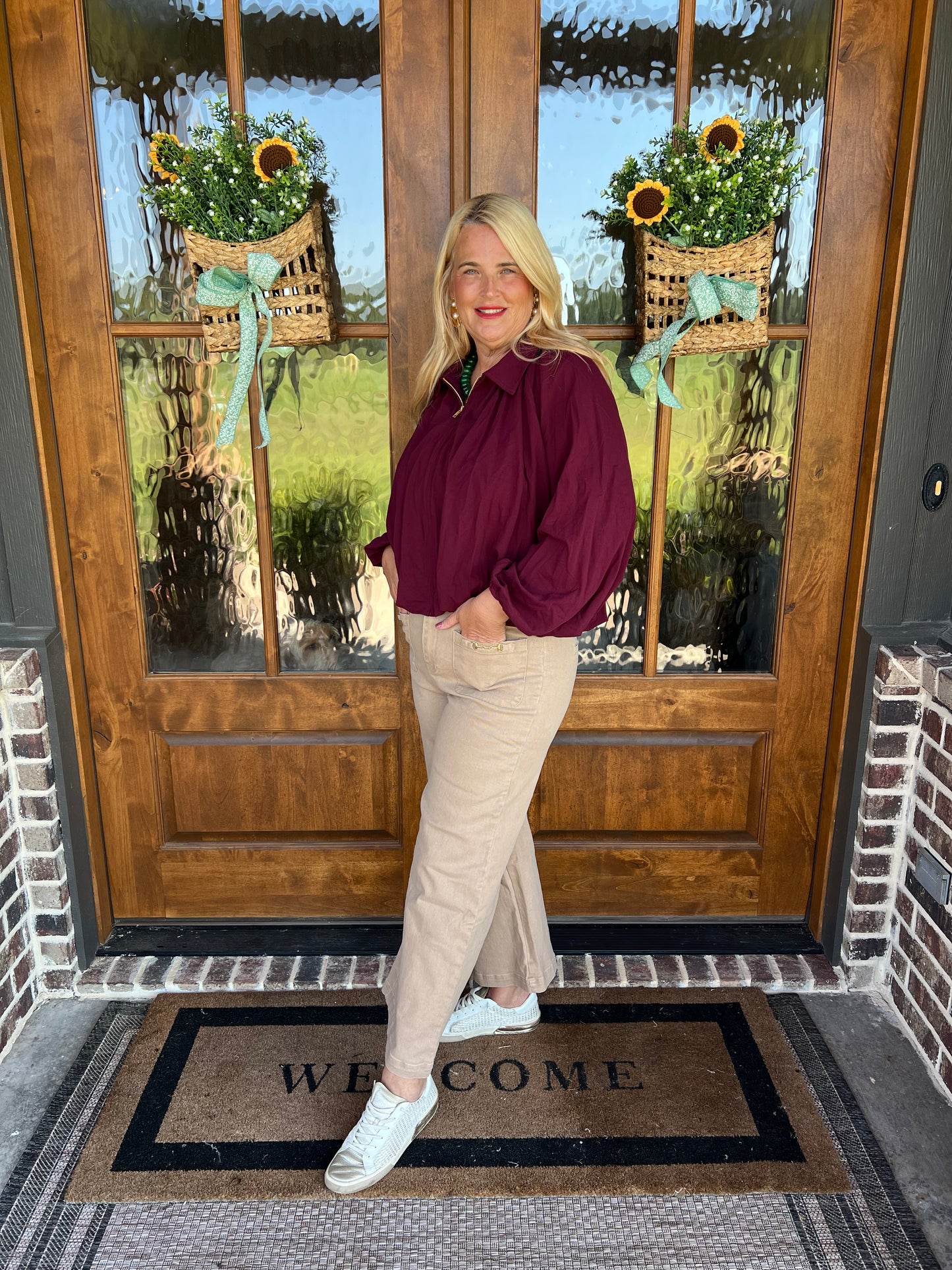 The Holly Burgundy Zip Jacket