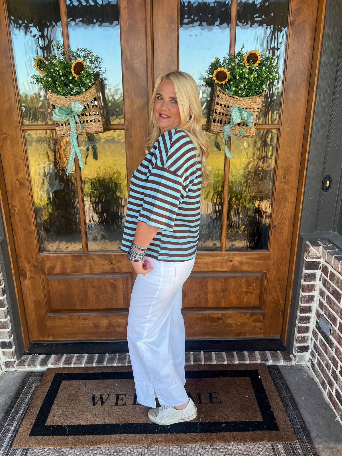 The Jamie Brown/Blue Striped Top