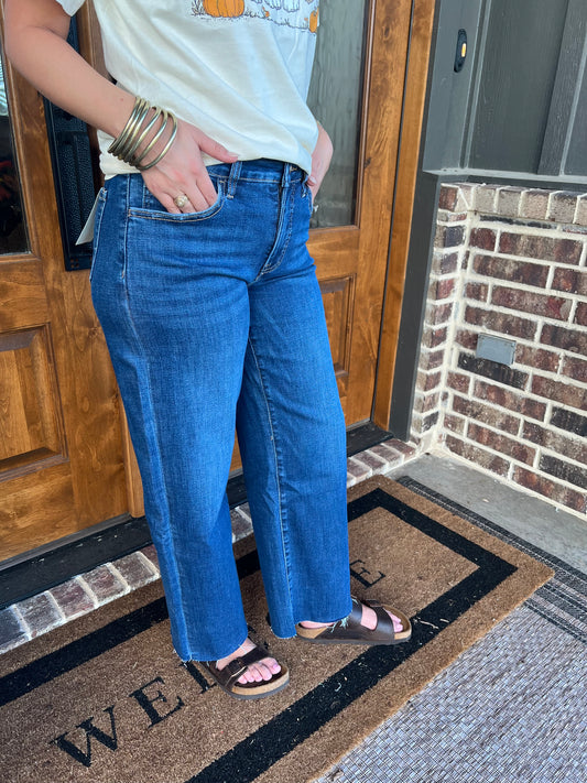 The Sophia Tummy Control Mid Rise Wide Leg Jeans