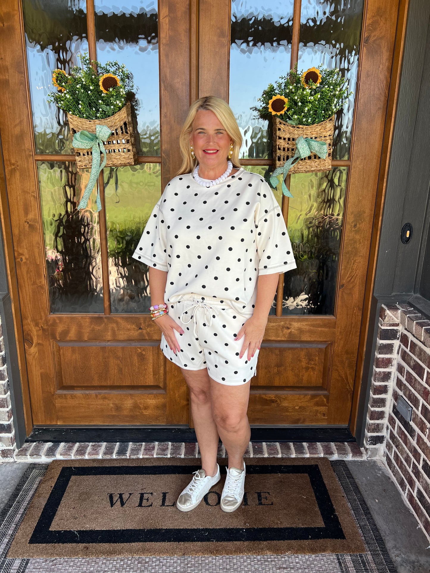 The Louise Polka Dot Short Set