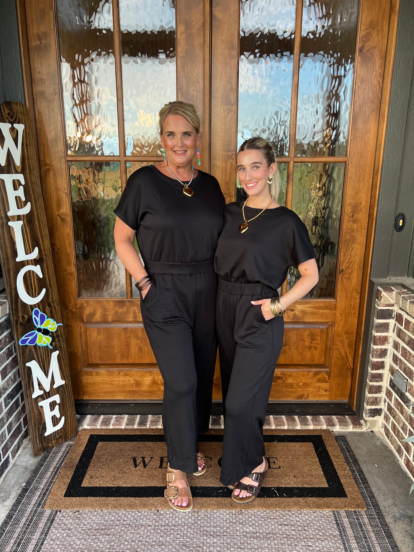 The Madeline Black Short Sleeve Jumpsuit