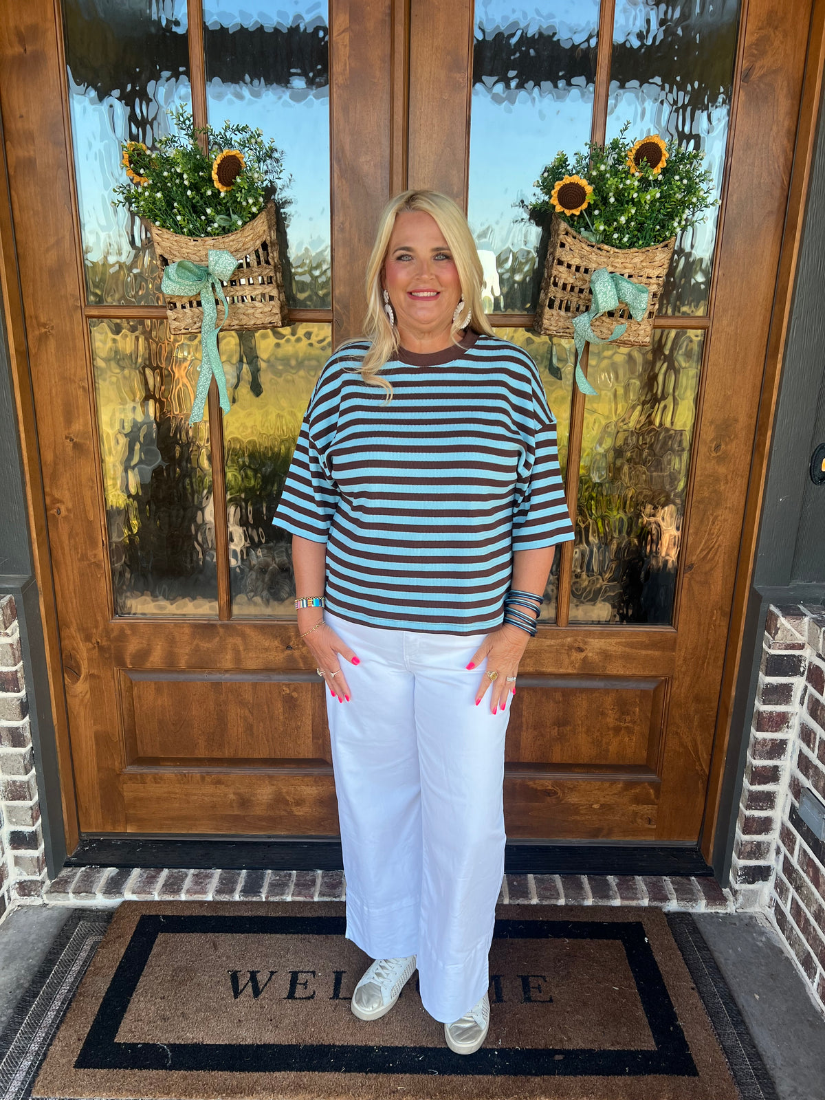 The Jamie Brown/Blue Striped Top