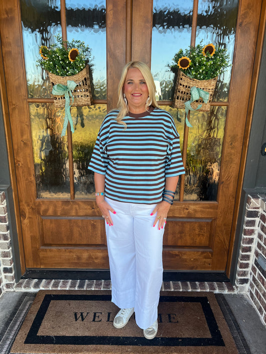 The Jamie Brown/Blue Striped Top