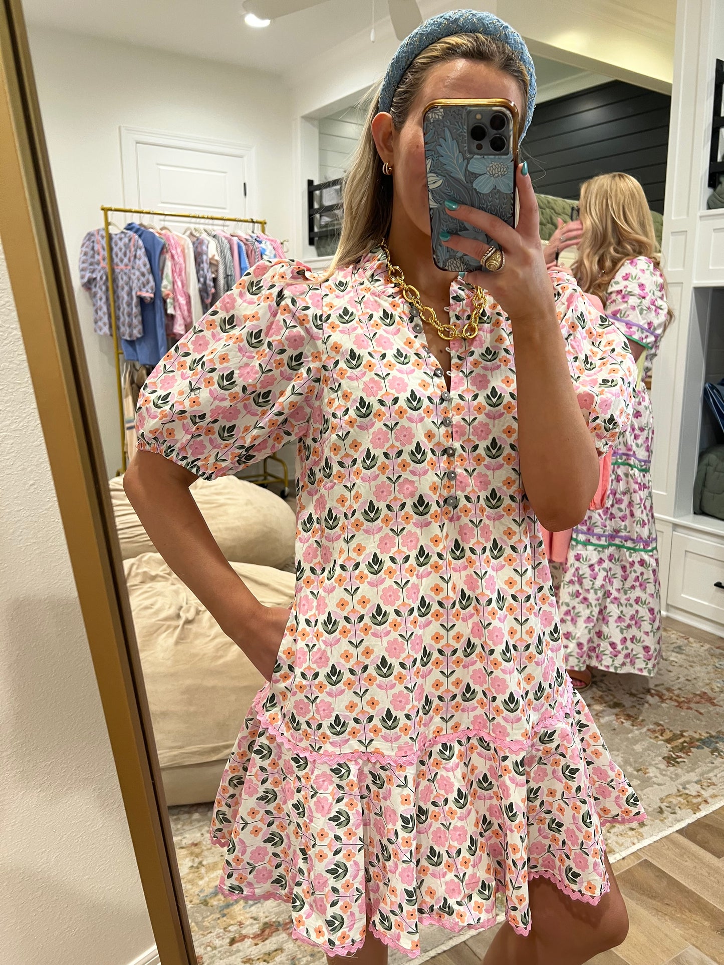 The Ellie Pink Floral Dress