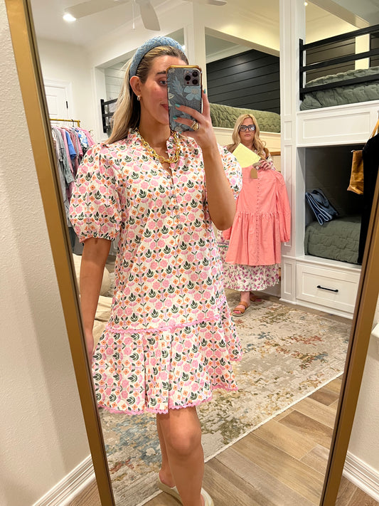 The Ellie Pink Floral Dress