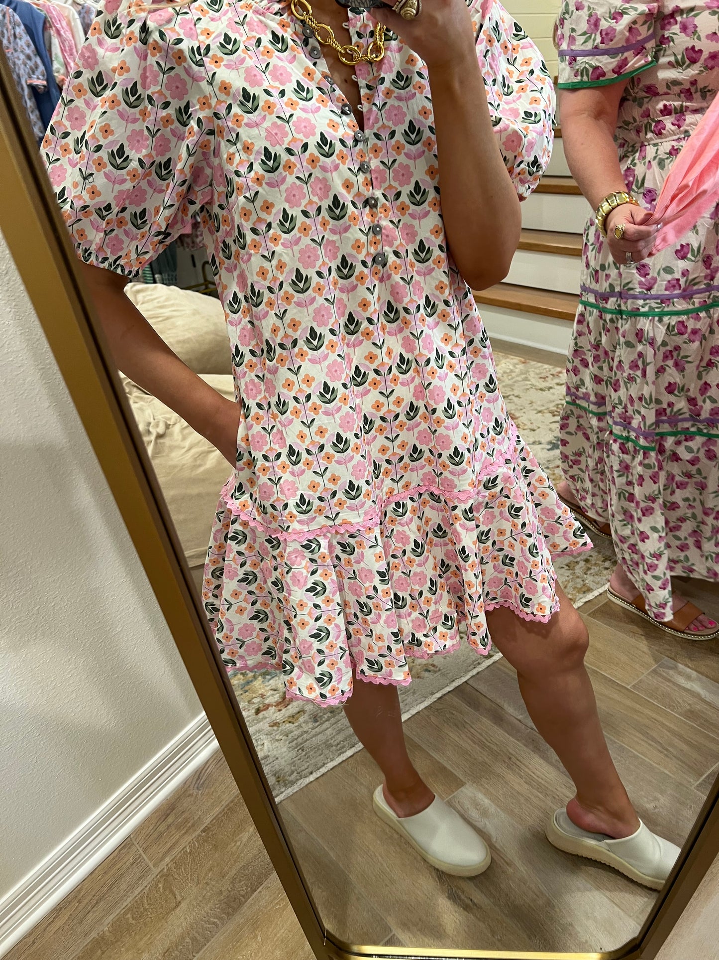 The Ellie Pink Floral Dress