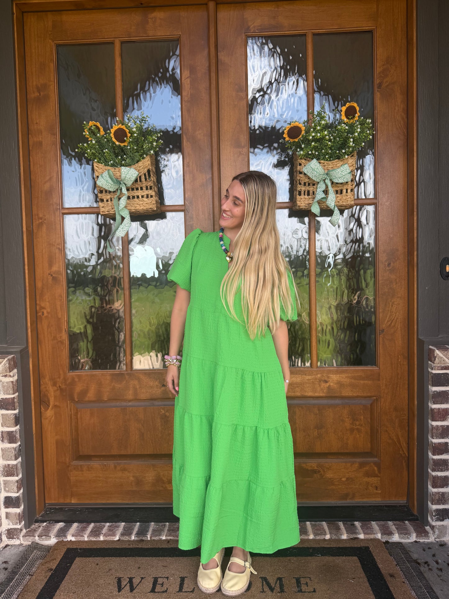 The Bailey Green Maxi Dress