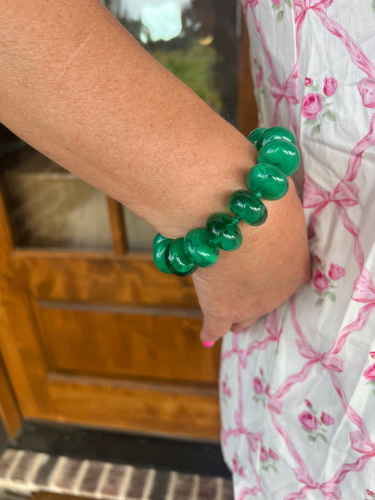 The Finlee Green Sugar Beads Bracelet