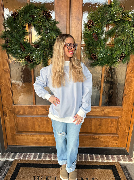 The Tammy Blue Striped Long Sleeve Top