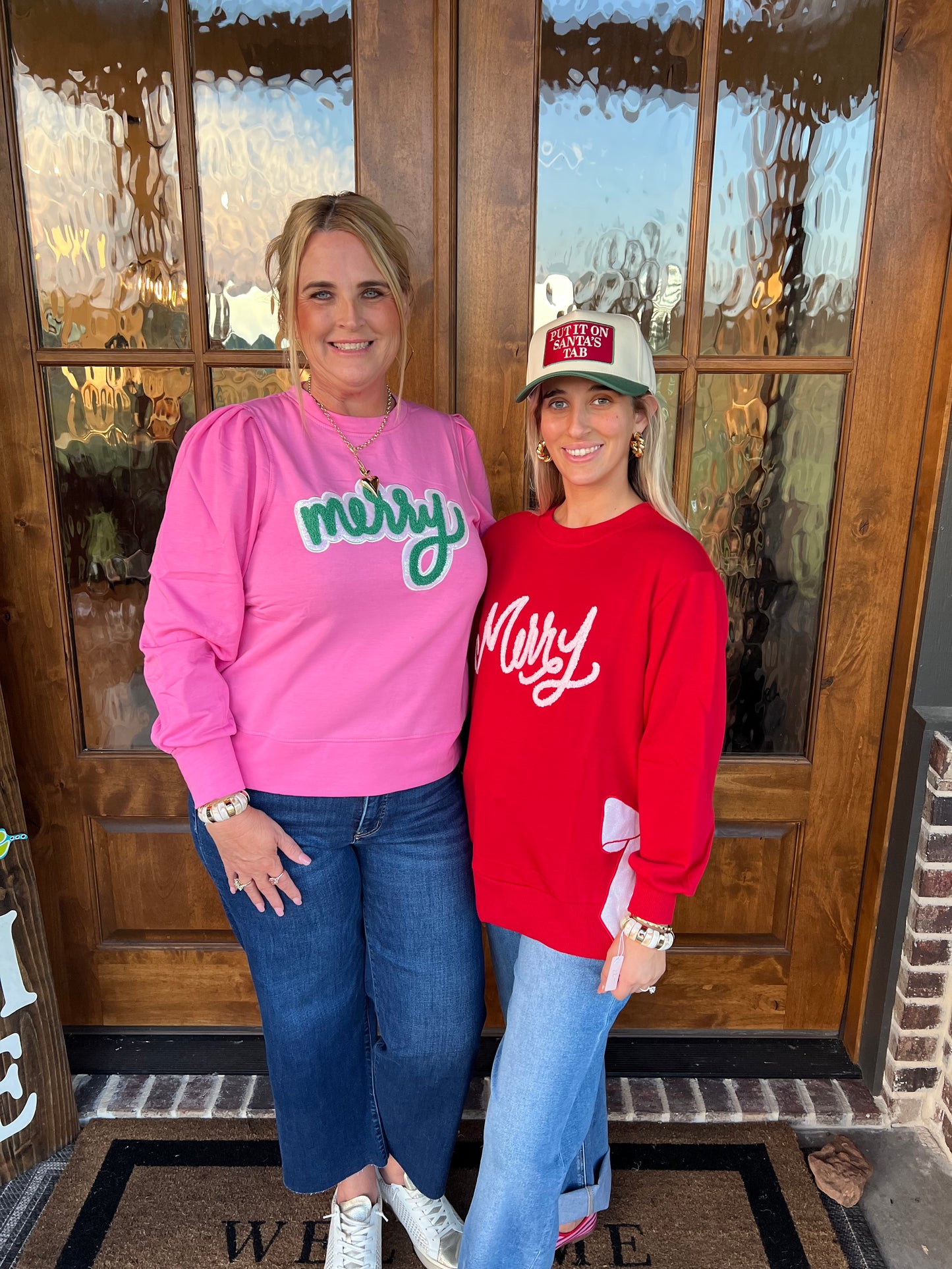 The Lakelyn Red Merry Sweatshirt