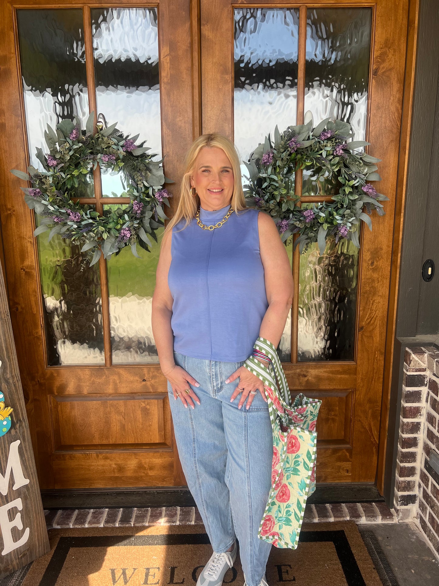 The Sophia Light Blue Sleeveless Top