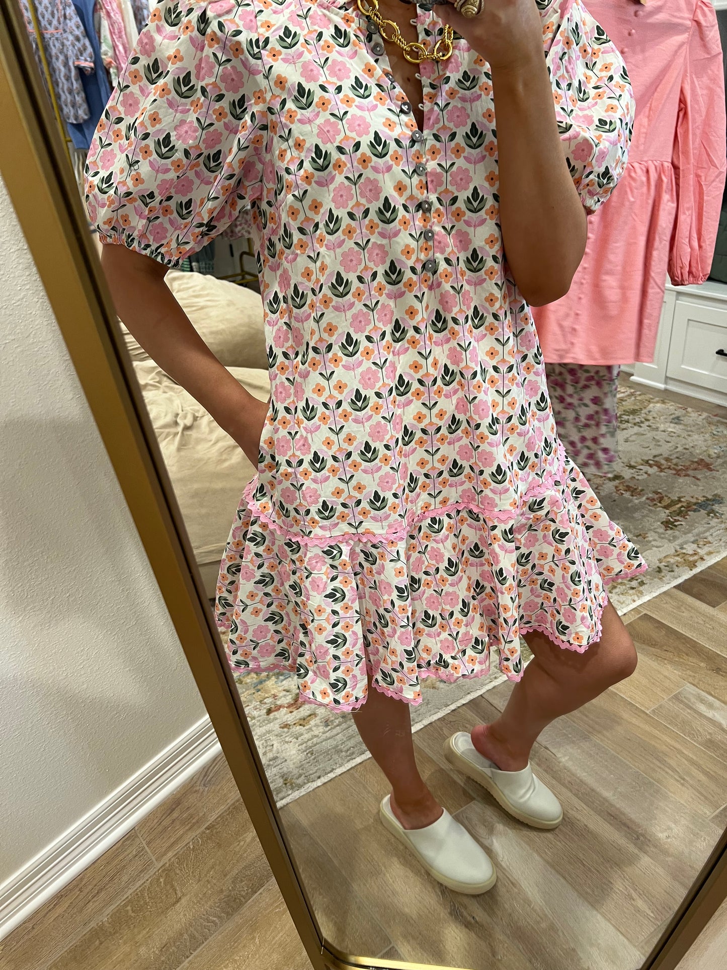 The Ellie Pink Floral Dress