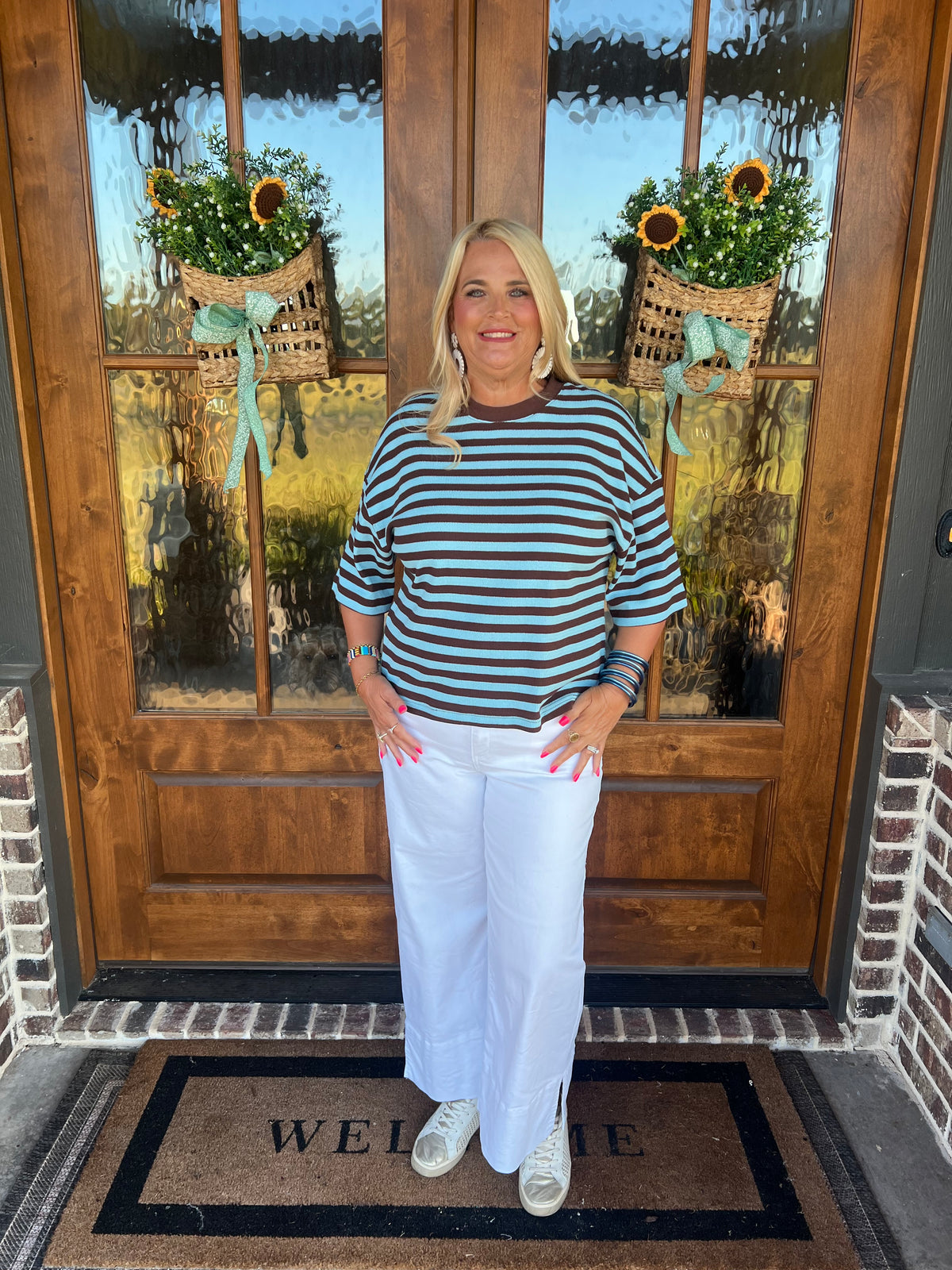 The Jamie Brown/Blue Striped Top