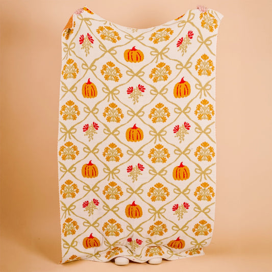 Fall Microfiber Blanket Ghost/Pumpkins