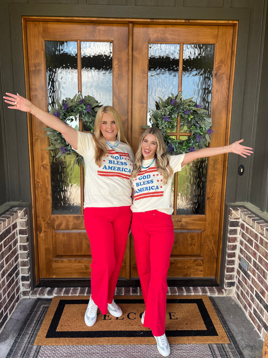 The Lainey God Bless America Comfort Colors Tee