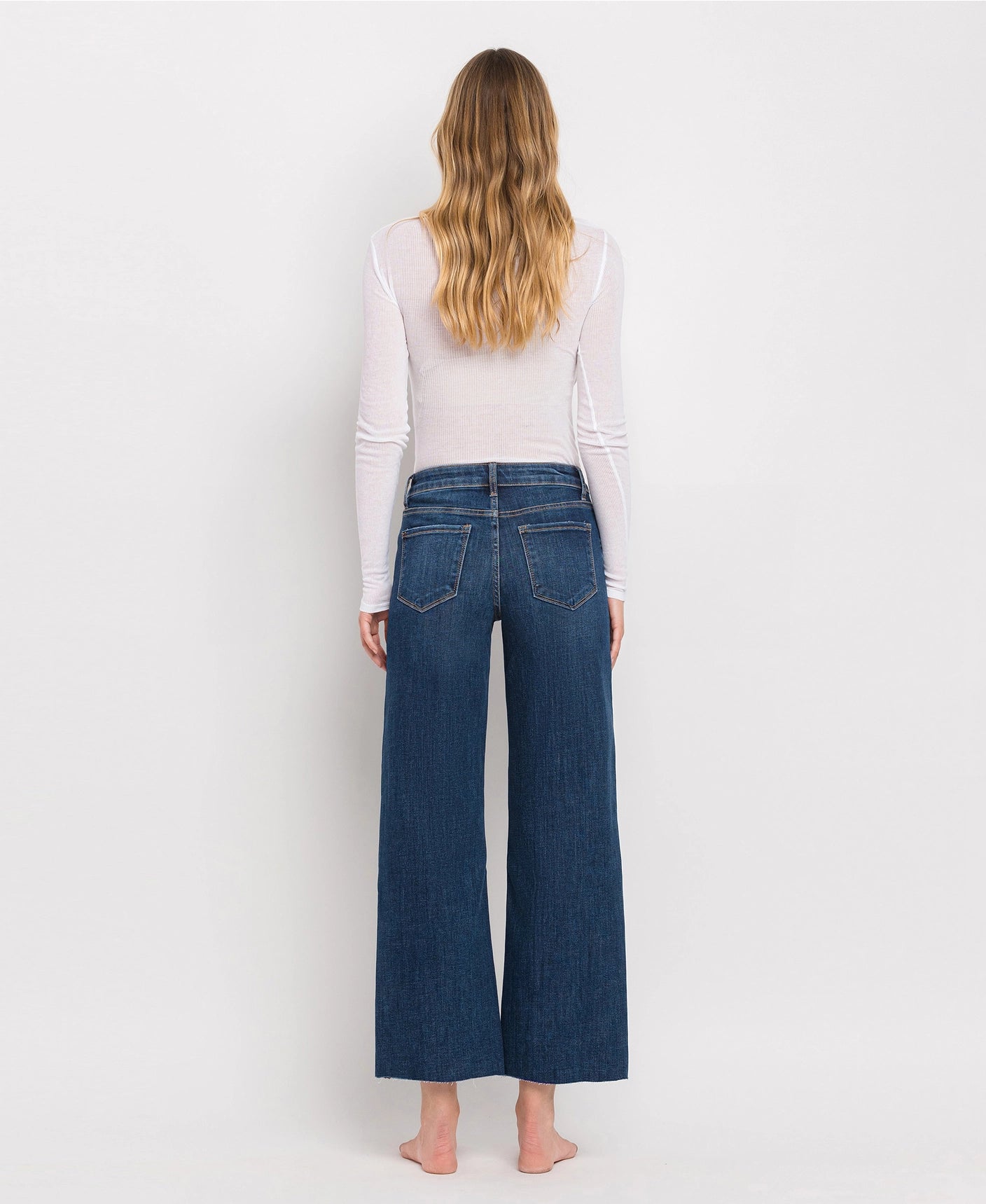 The Sophia Tummy Control Mid Rise Wide Leg Jeans