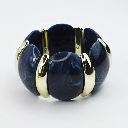 More to Love Blue Marble Stretch Bracelet