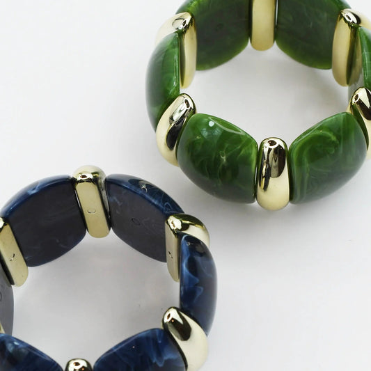 More to Love Blue Marble Stretch Bracelet