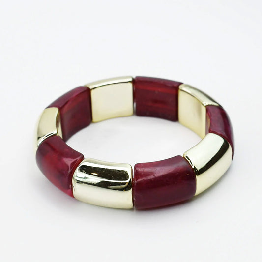 Just My Luck Maroon Bracelet