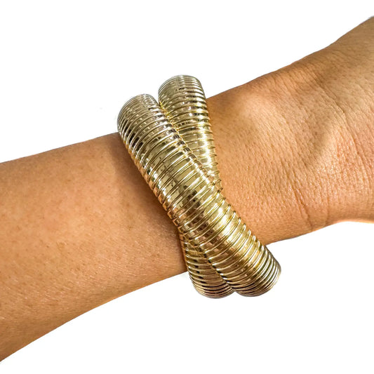 The Savannah Gold Filled Metal Bangles