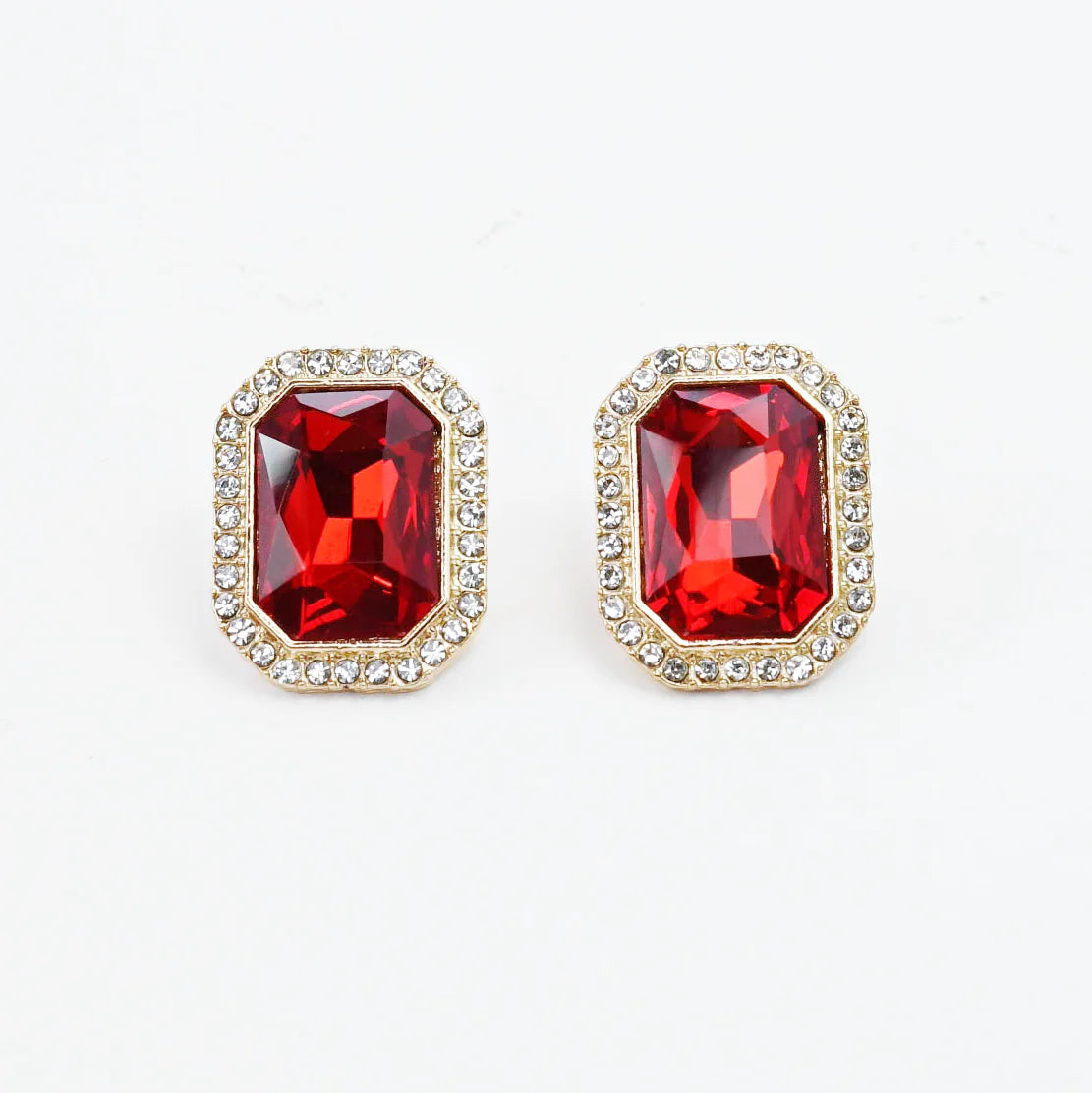 The Holli Holiday Stud Red/Green Earrings