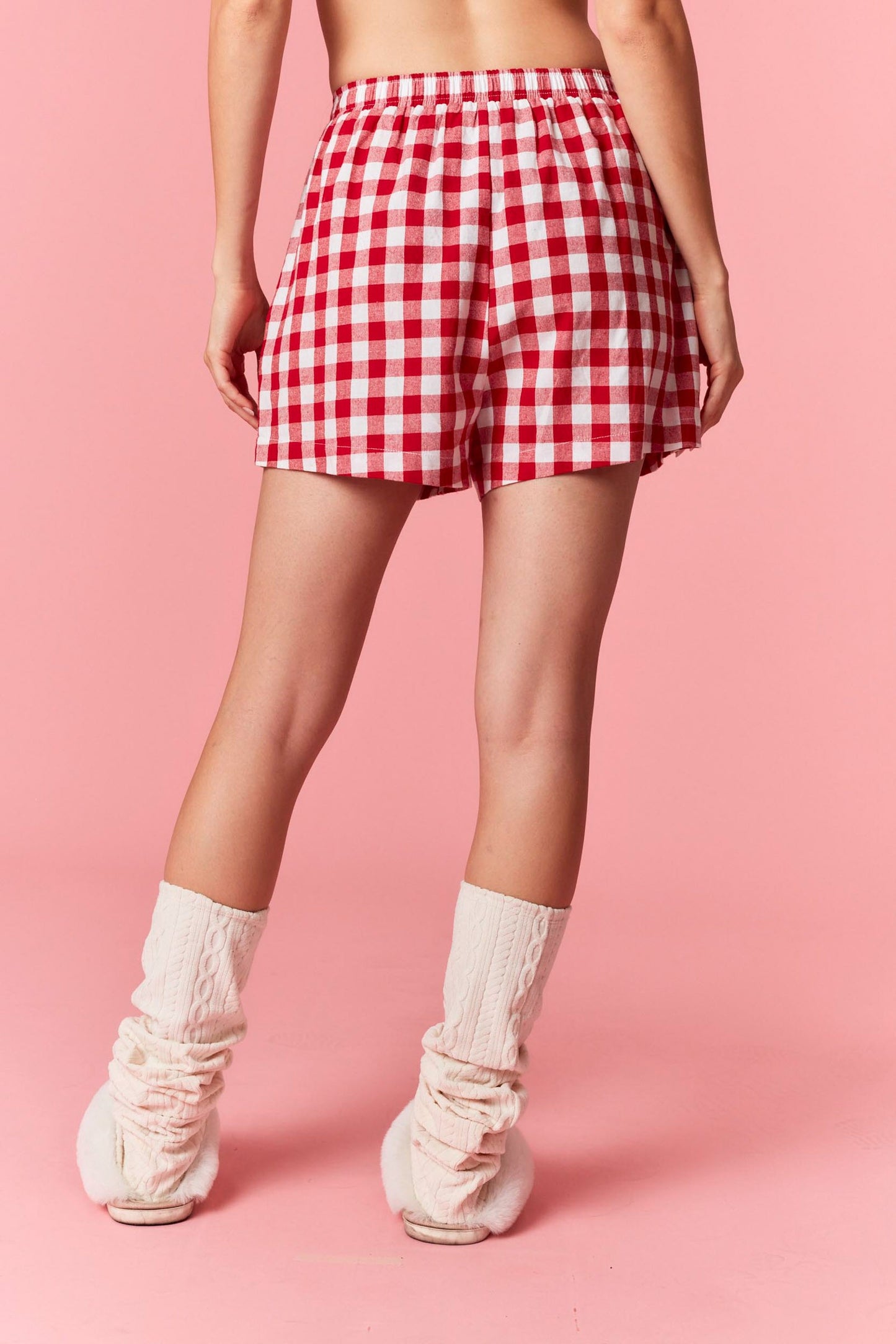 The Hannah Red Gingham Merry Shorts