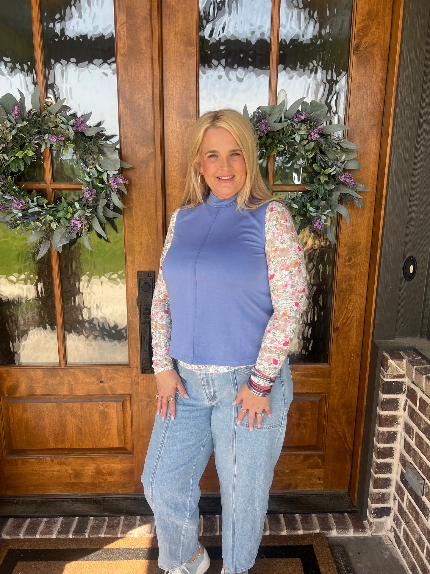 The Kylie Happy Blooms Lace Top