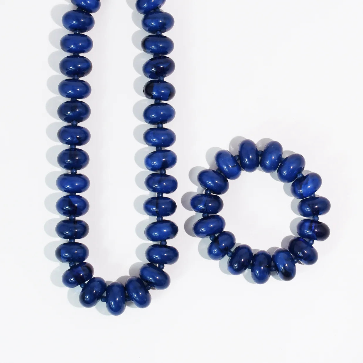 The Baylee Navy Sugar Beads Bracelet