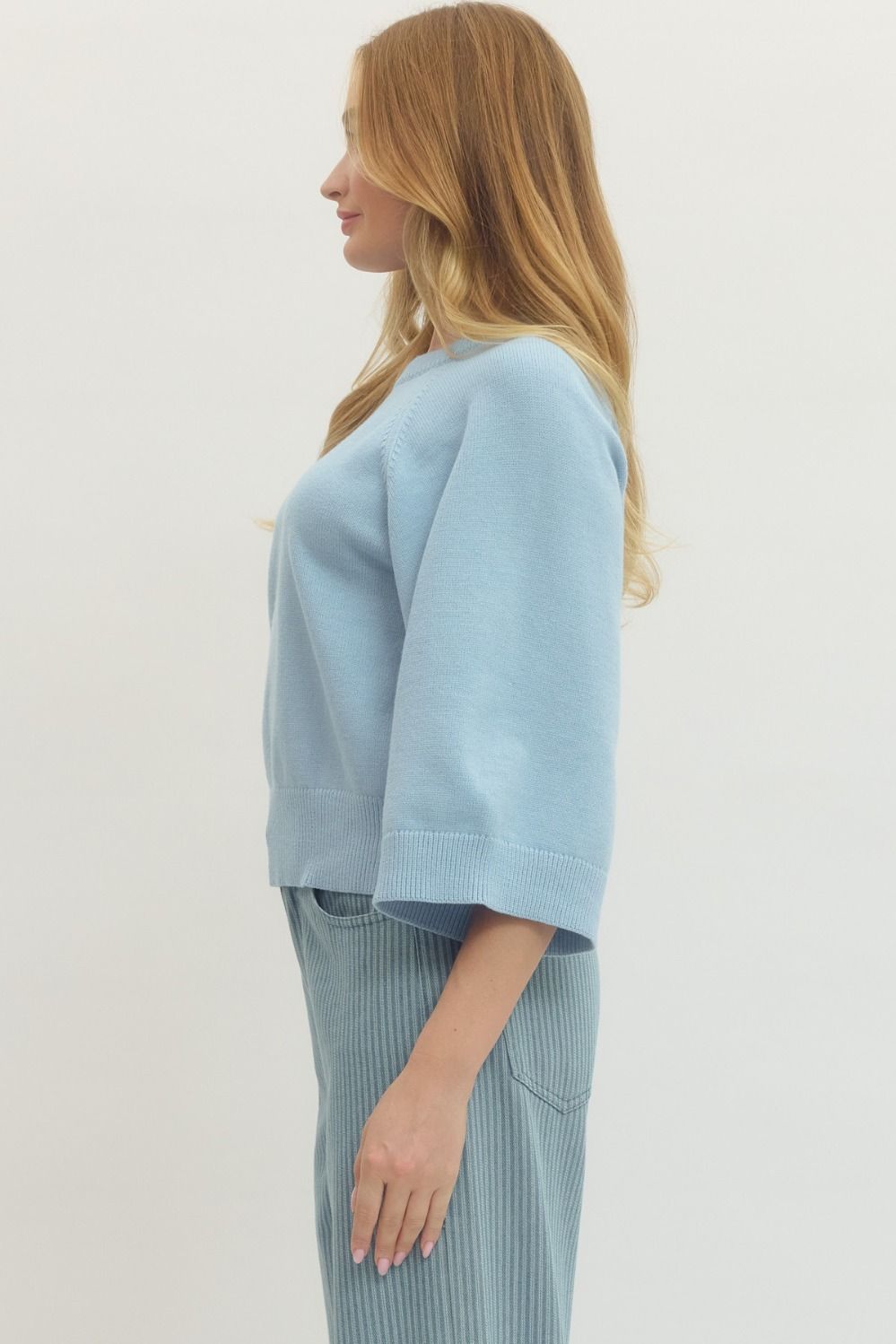 The Luna Light Blue Raglan Sweater