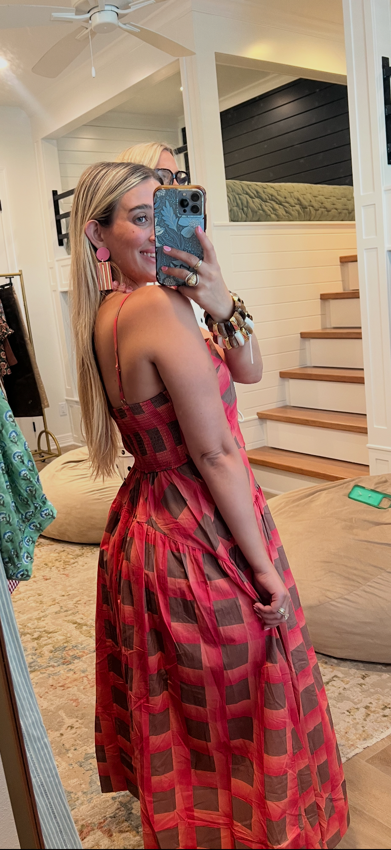 The Haley Coral/Brown Midi