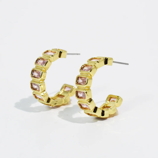The Macy Spark Pink Hoops