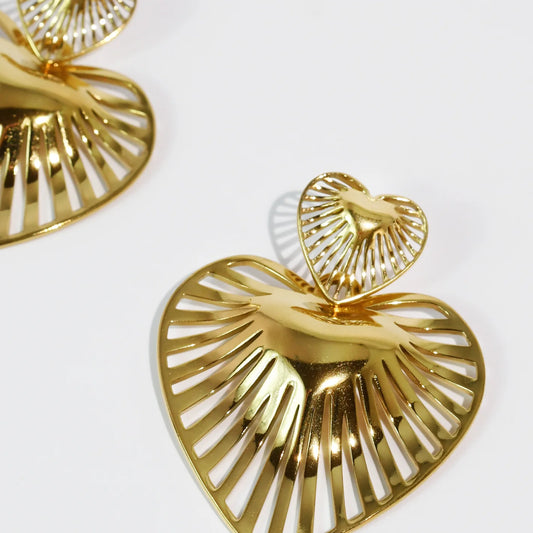 The Stella Heart Of Gold Earrings