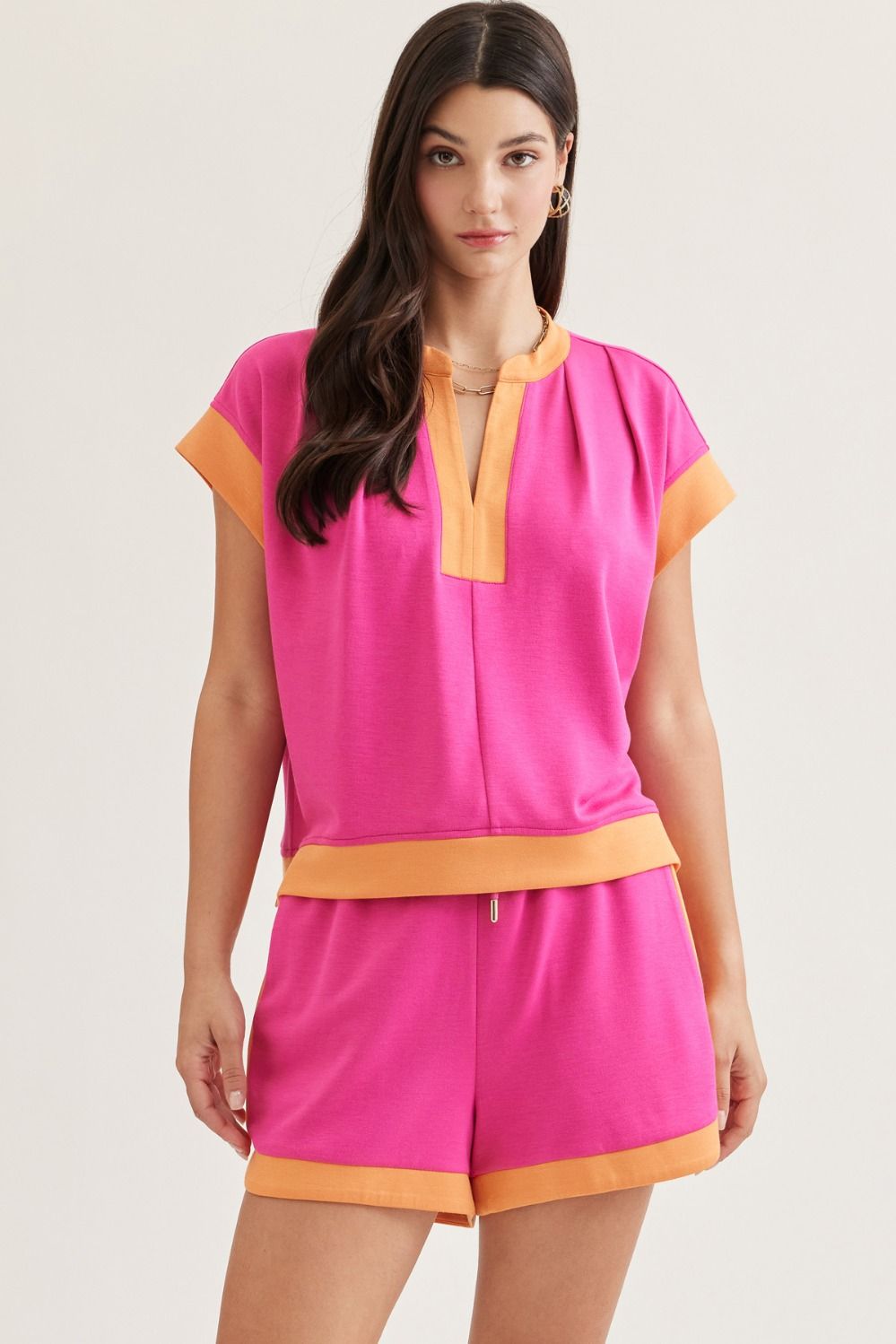 The Maranda Pink/Orange Short Set