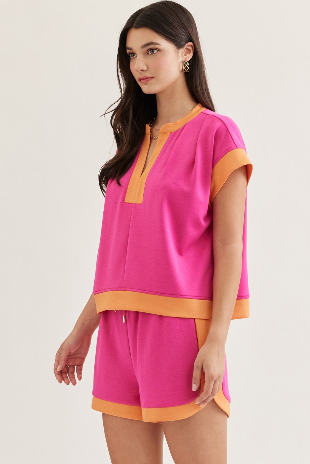 The Maranda Pink/Orange Short Set