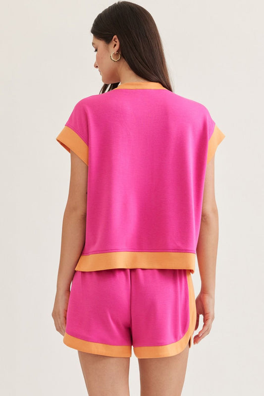 The Maranda Pink/Orange Short Set